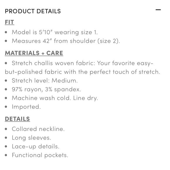 Torrid Mini Challis Lace-Up Shirt Dress - Size 1 (14/16) *** - Picture 10 of 10